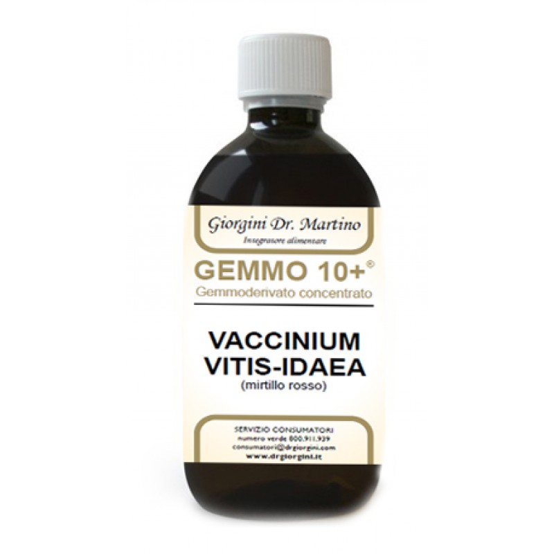 MIRTILLO ROSSO LIQUIDO ANALCOOLICO GEMMO 10+ 500 ML