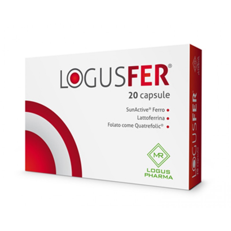 Logusfer Integratore Ferro e Acido Folico 20 Capsule