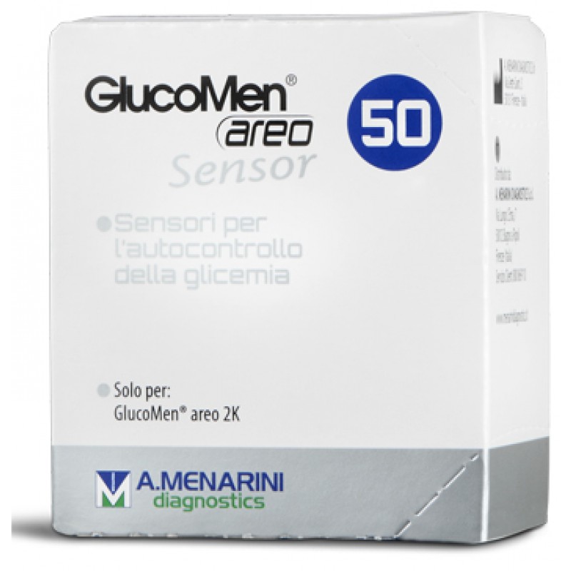 GlucoMen Areo Sensor Strisce Controllo Glicemia 50 Pezzi