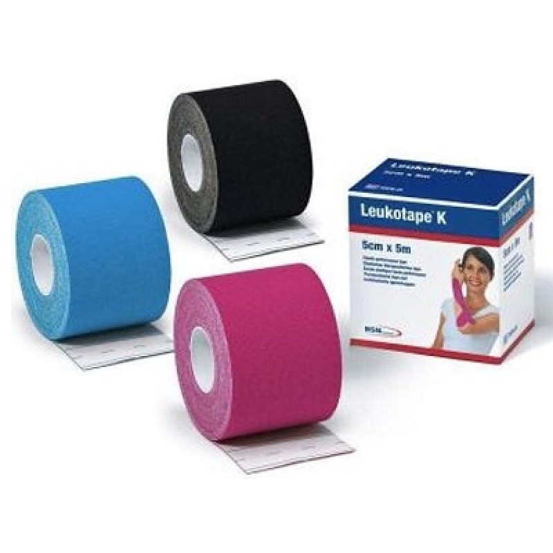 Leukotape K Benda Elastica Adesiva Taping 5x500 cm Misura Media Rosa