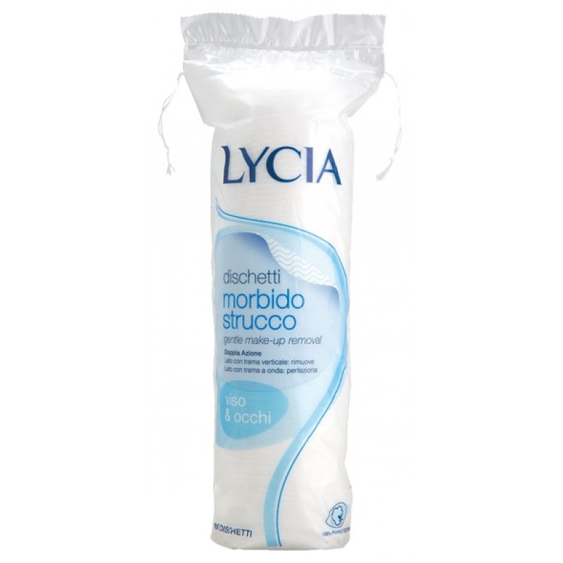 Lycia Dischetti Struccanti Viso e Occhi in Cotone 80 Pezzi