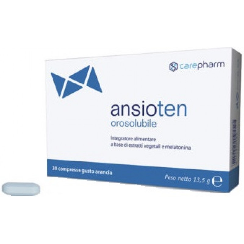 Carepharm Ansioten Integratore Sonno Orosolubile 30Compresse