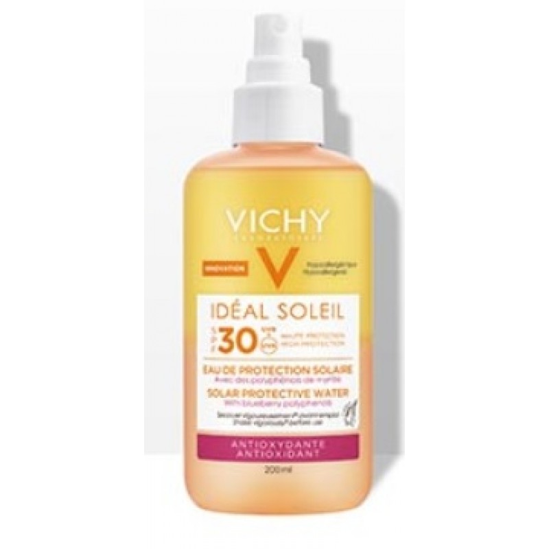 Vichy Idéal Soleil Acqua Solare SPF 30 - Antiossidante per viso e corpo - 200 ml