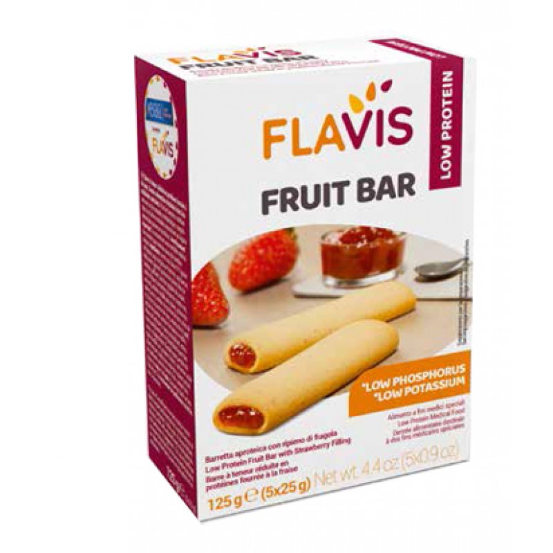 Mevalia Flavis Fruit Bar Barrette Aproteiche alla Fragola 125 g
