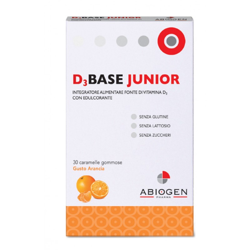 D3 Base Junior benessere intestinale gusto Arancia 30 caramelle
