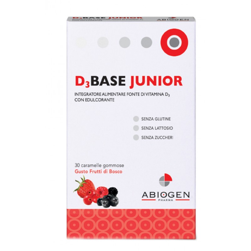 D3 Base Junior benessere intestinale gusto Frutti di Bosco 30 caramelle