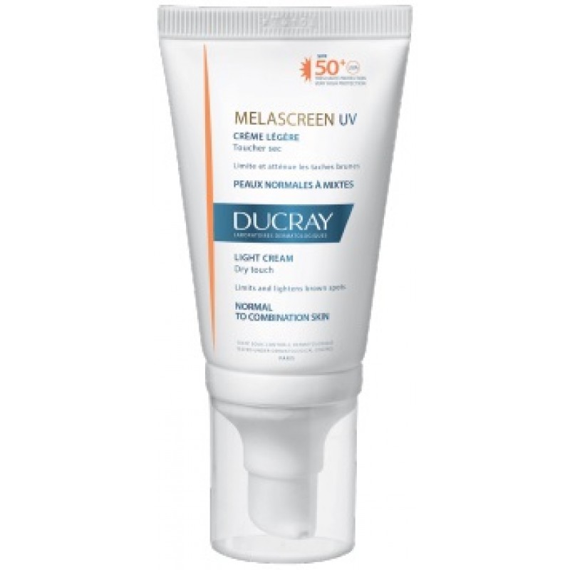 Ducray Melascreen UV Crema Leggera SPF 50+ Antimacchie Pelle Normale e Mista 40 Ml