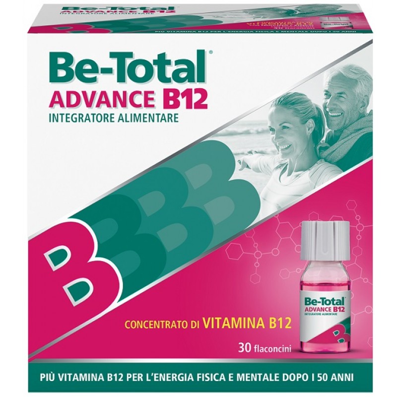 Be-Total Advance B12 Integratore alimentare Vitamina B12 Vitamina B Zinco 30 Flaconcini