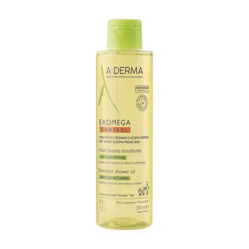 A-DERMA EXOMEGA CONTROL OLIO LAVANTE EMOLLIENTE ANTI-GRATTAGE 200 ml