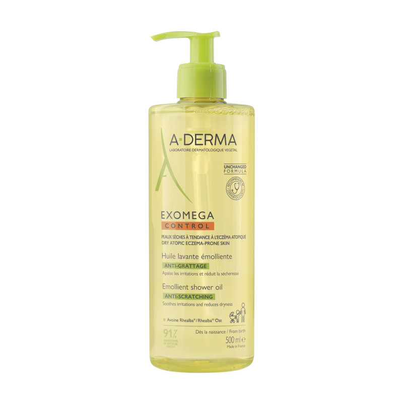 A-DERMA EXOMEGA CONTROL OLIO LAVANTE EMOLLIENTE ANTI-GRATTAGE 500 ml