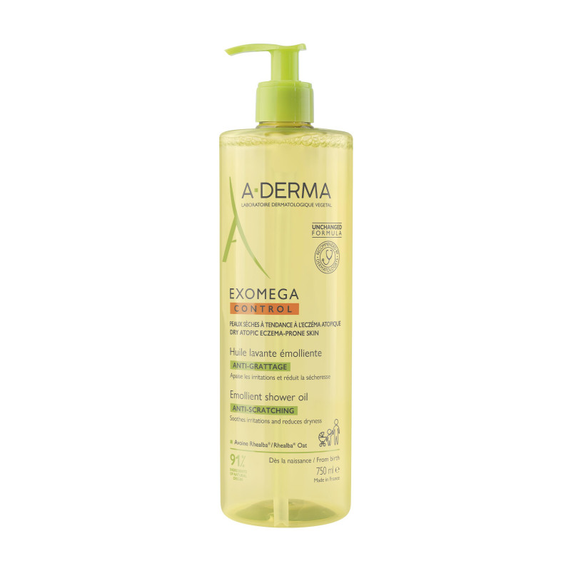 A-DERMA EXOMEGA CONTROL OLIO LAVANTE EMOLLIENTE ANTI-GRATTAGE 750 ml