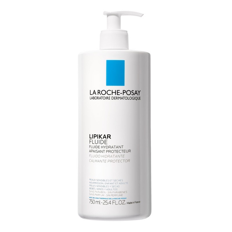 La Roche Posay Lipikar Fluido Idratante Pelle Secca Viso e Corpo 750 mL
