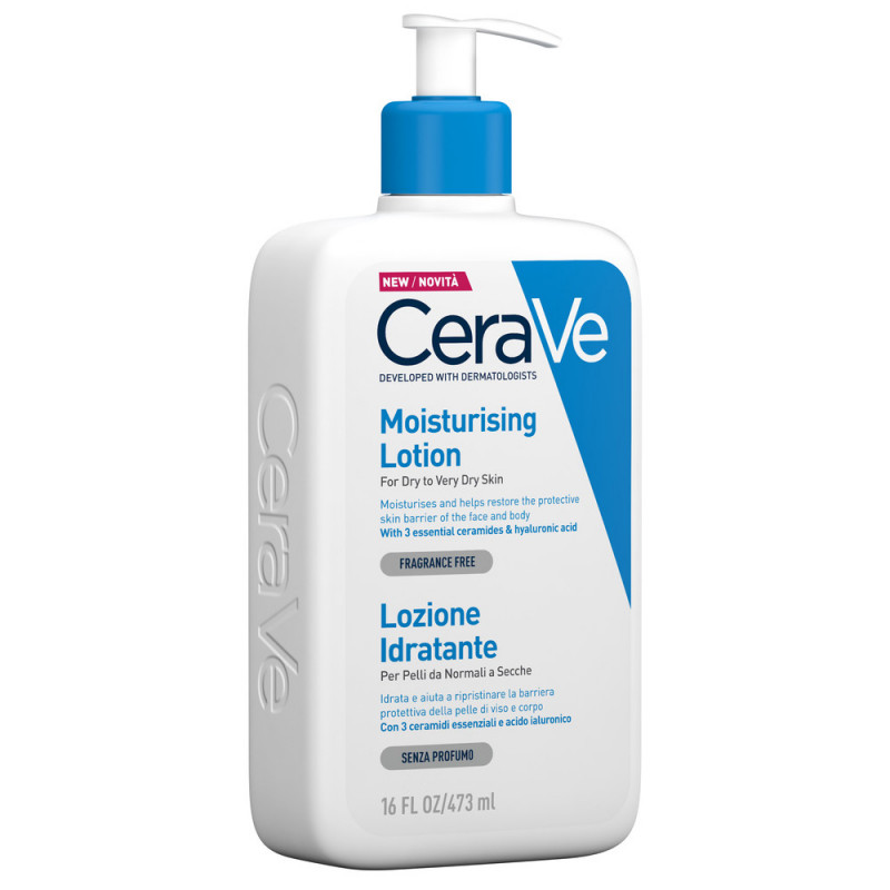 CeraVe Lozione Idratante Corpo Pelle da Normale a Secca 473 ml