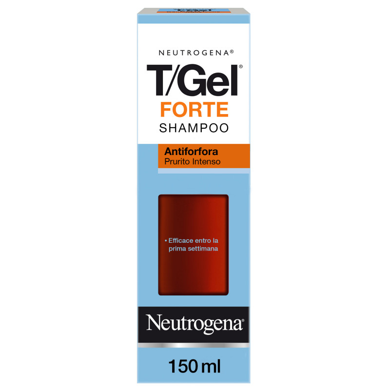 Neutrogena, T/Gel Forte, Shampoo Antiforfora e Contro il Prurito Intenso, Formula Senza Alcool Efficace dalla Prima Settimana, 150ml