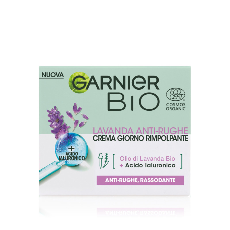 Garnier Bio Crema Viso Rigenerante, Anti-rughe e Anti-età, Formula alla Lavanda, 50 ml