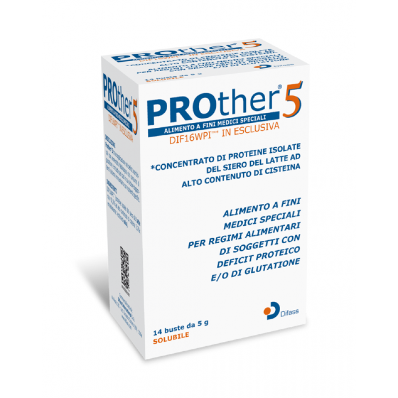 Prother 5 concentrato di proteine isolate dal siero di latte 14 buste da 5g