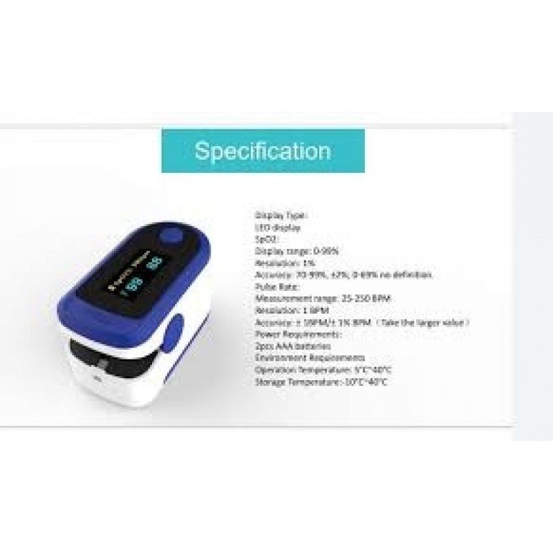 Pulsossimetro Da Dito Saturimetro Finger Clip JN P-01