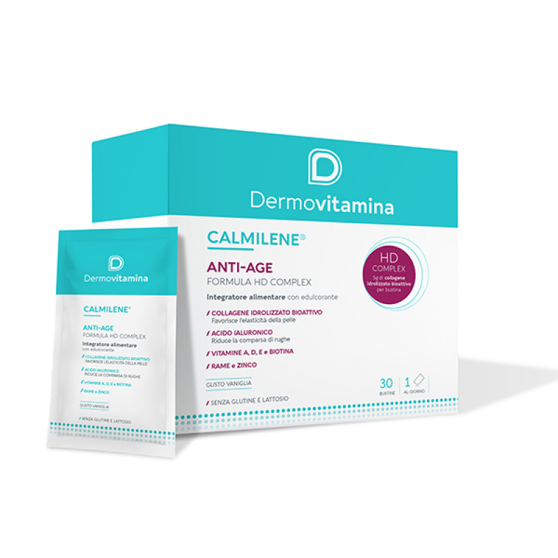 Dermovitamina Calmilene Antiage IA Acido Ialuronico Collagene Polvere 30 Bustine