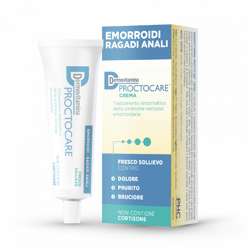 Dermovitamina Proctocare - Crema per Emorroidi e Ragadi Anali - 30 ml