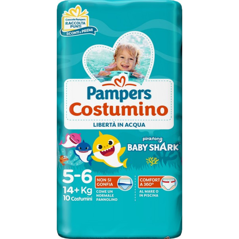Pampers Il Costumino taglia 5-JUNIOR (15+ kg) - 10 pezzi