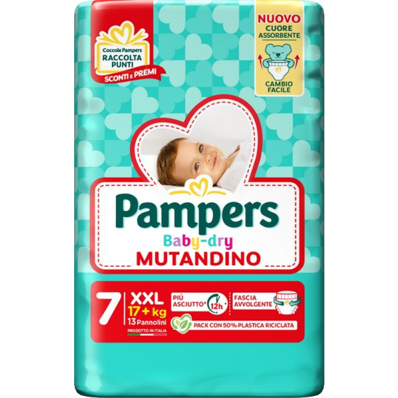 PAMPERS BABY DRY Mutandino Taglio 7-XXL (17+ Kg) 13PZ