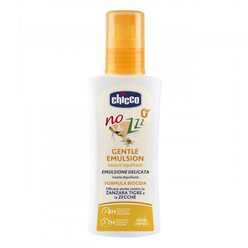 Chicco Nozzz Emulsione Delicata Insetto Repellente Antizanzare Neonati e Bambini 100 ml