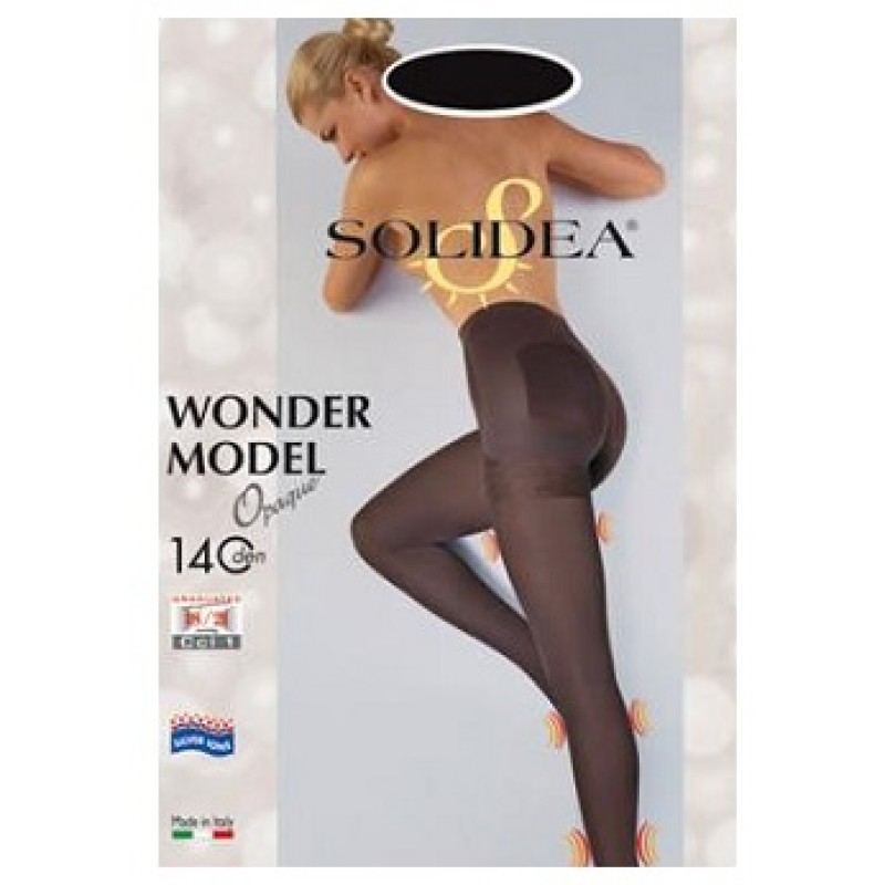 Solidea Wonderl Model Opaque 140 DEN Collant Compressivo Colore Nero Taglia 3
