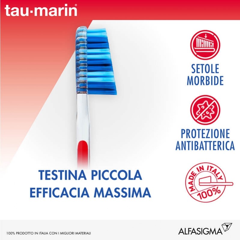 Tau-Marin Spazzolino Professional 27 Setole Morbide Testina Piccola