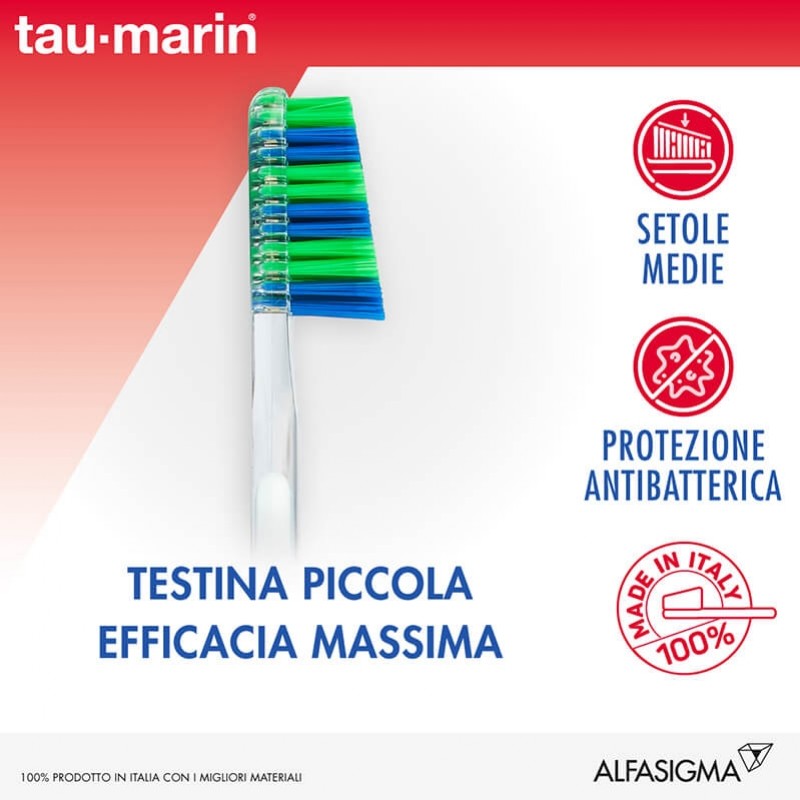 Tau-Marin Spazzolino Professional 27 Setole Medie Testina Piccola