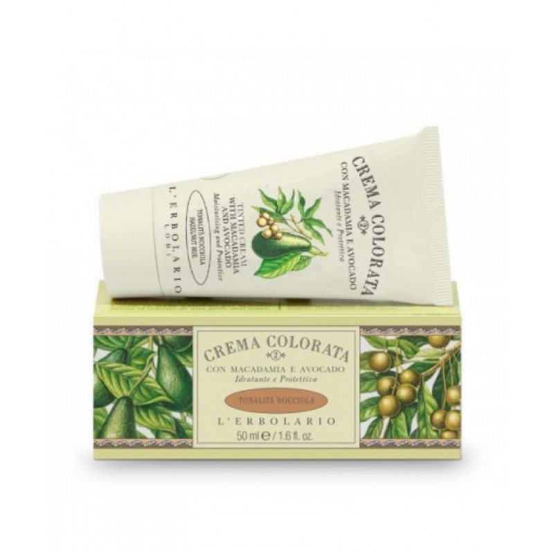 L'Erbolario Crema Colorata con Macadamia e Avocado - (nr. 2) tonalità Nocciola 50ml