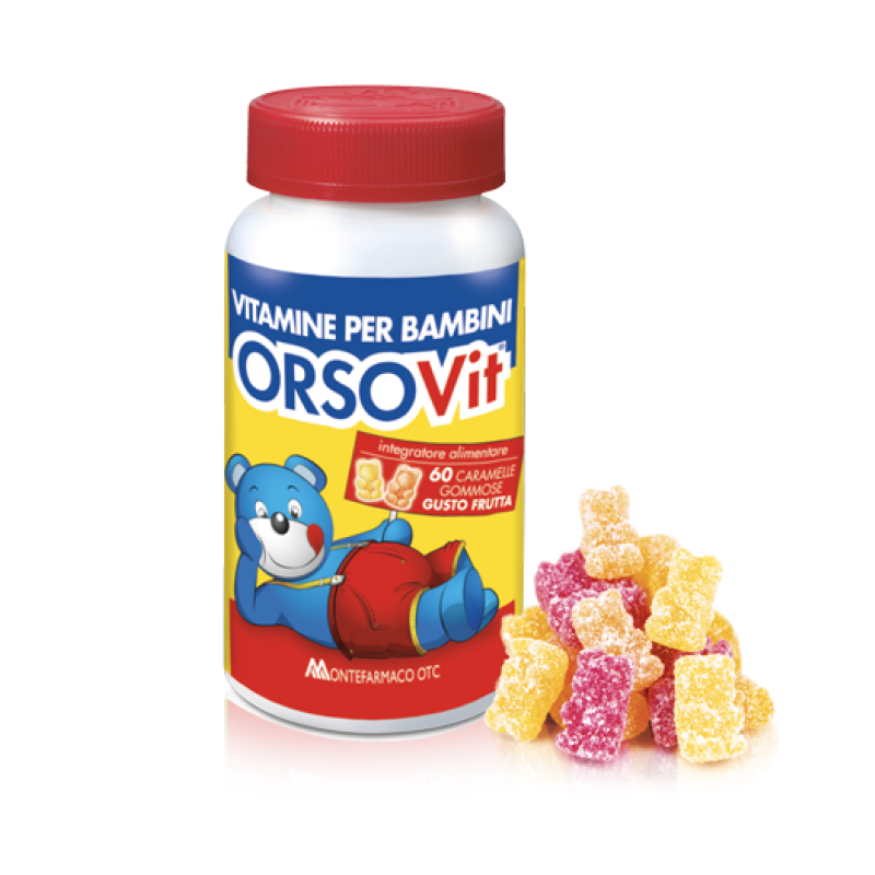 Orsovit Integratore Vitamine Per Bambini Gusto Frutta 60 Caramelle Gommose
