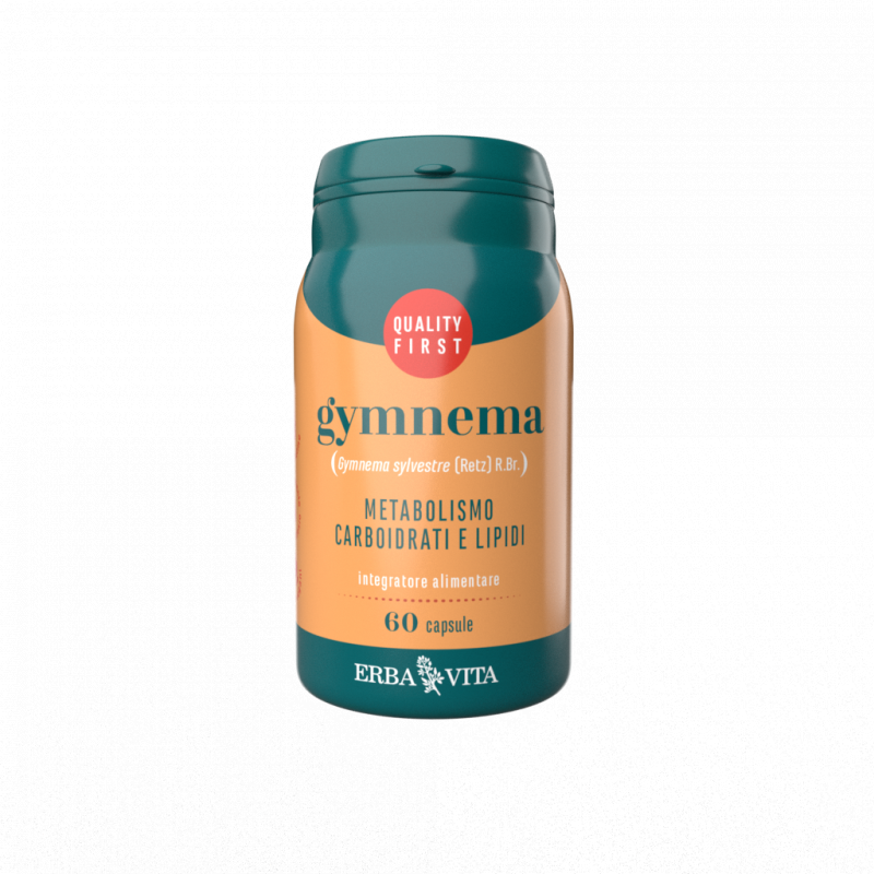 Erba Vita Gymnema Integratore Metabolismo Carboidrati e Lipidi 60 Capsule