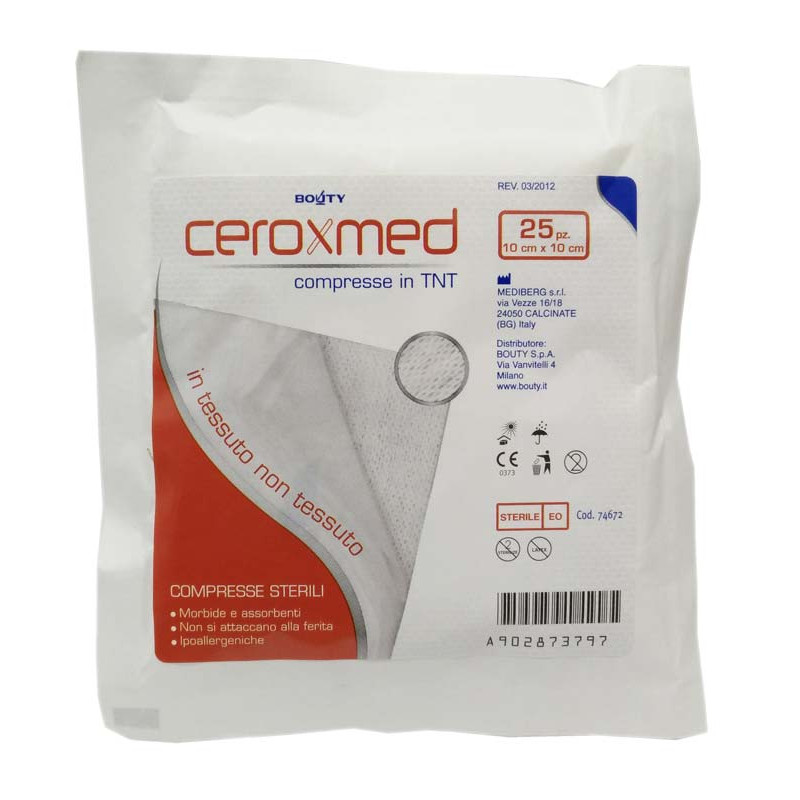 Ceroxmed Compresse Garza TNT 10x10 cm 25 Pezzi