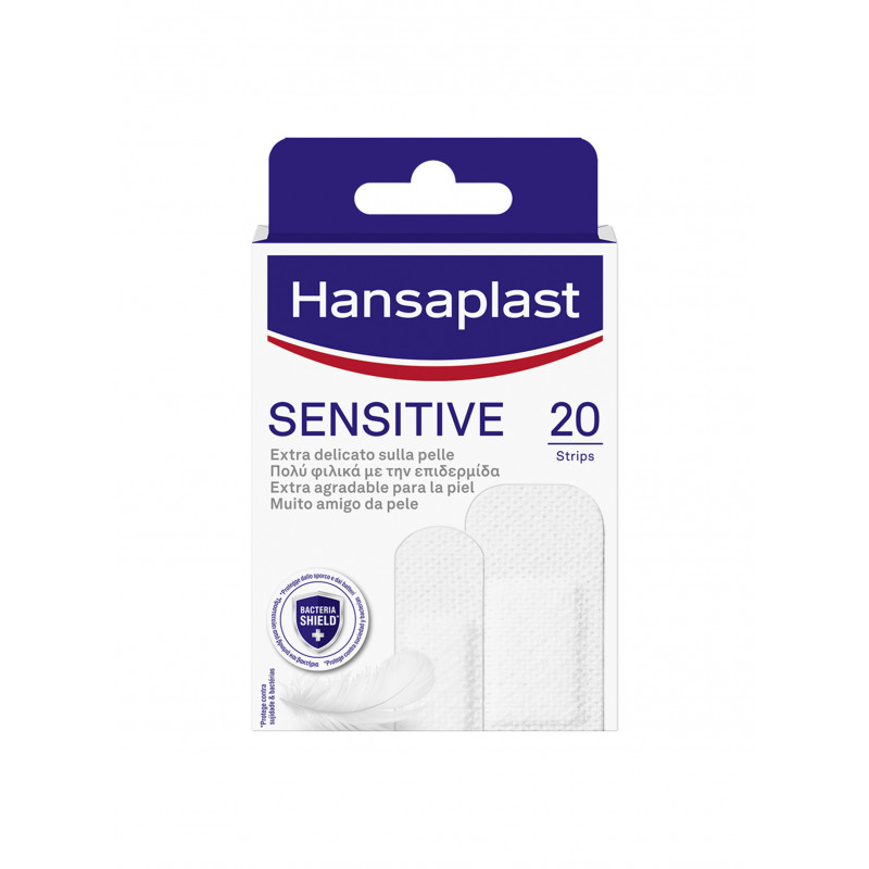 Hansaplast Cerotti Sensitive, Cerotti delicati per pelli sensibili, 20 pezzi in 2 formati