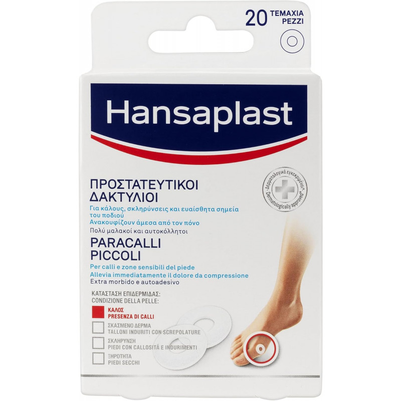 Hansaplast Cerotti Paracalli Piedi Piccoli, Cerotti calli piedi autoadesivi e callifughi, 20 pezzi