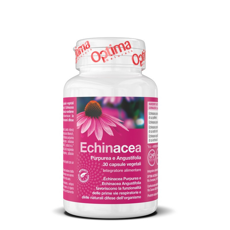 Optima Echinacea Integratore Benessere Vie Respiratorie 30 Capsule Vegetali