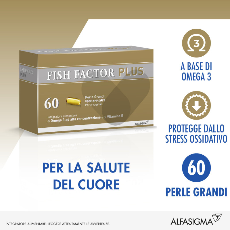 Fish Factor Plus Integratore Omega 3 60 Perle Grandi
