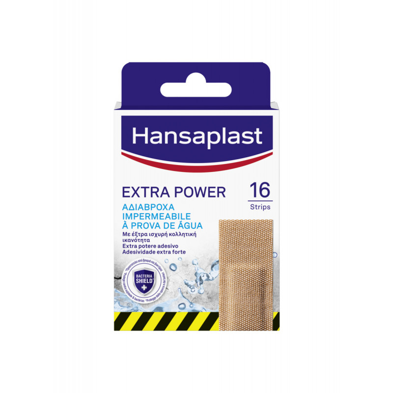 Hansaplast Cerotti Extra Power, Cerotti impermeabili con elevato potere adesivo, 16 pezzi
