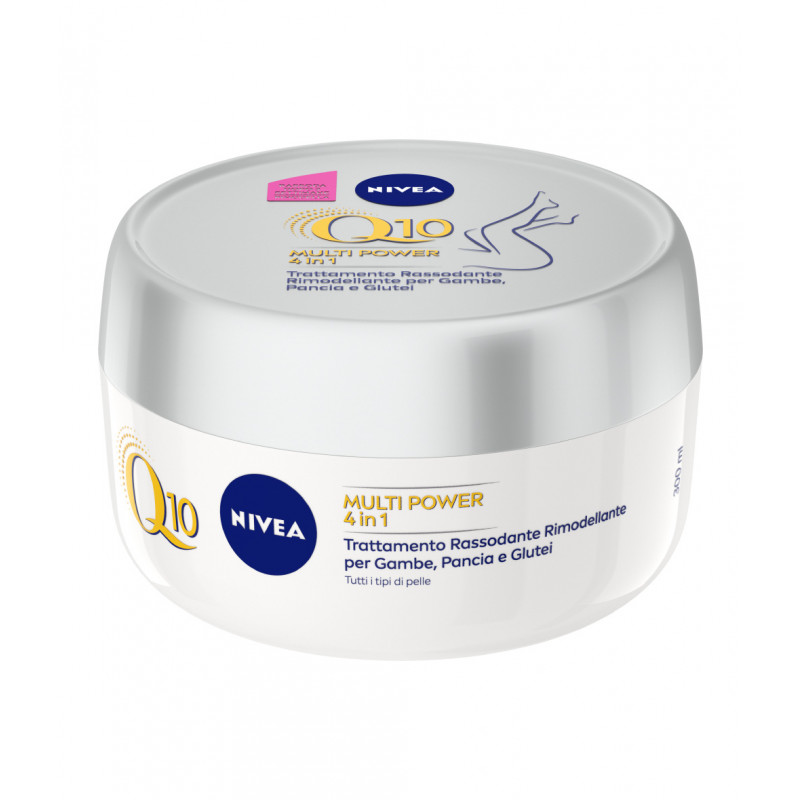 Nivea Q10 Multipower 4in1 Crema Corpo Rassodante 300 ml, Crema rassodante pancia, fianchi e glutei