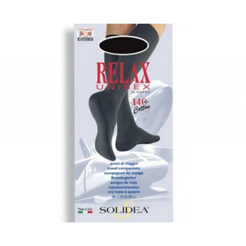 Solidea Relax Unisex 140 DEN Gambaletto Compressivo Colore Blu Scuro Taglia 4