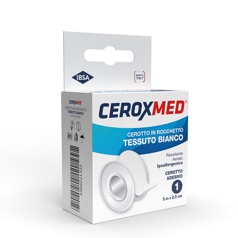 Ceroxmed Cerotto in Rocchetto Colore Bianco m 5x2,5 cm