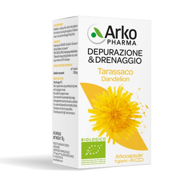 Arkocapsule Tarassaco BIO Integratore Alimentare 45 capsule