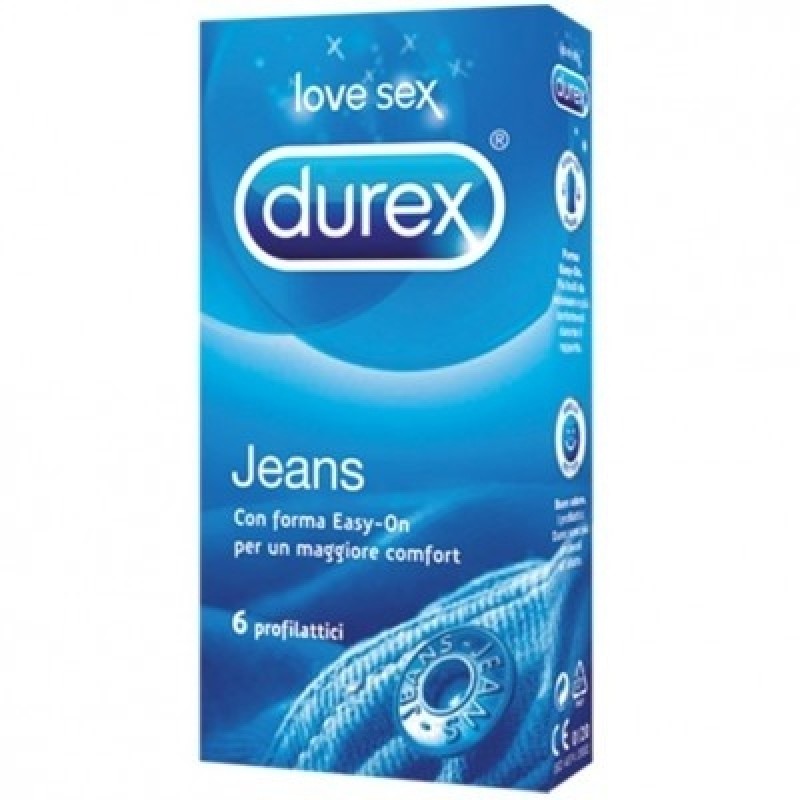 Durex Jeans Preservativi Con Forma Easy-On 6 Pezzi