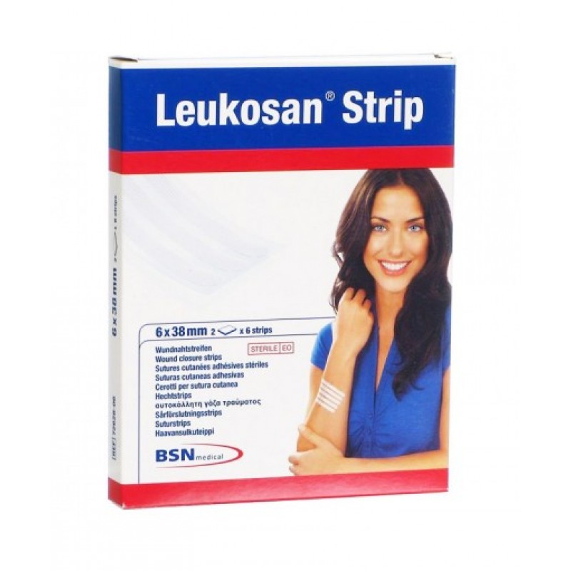 Leukosan Strip Cerotto Per Sutura 6x38 mm 2 Buste da 6 Pezzi