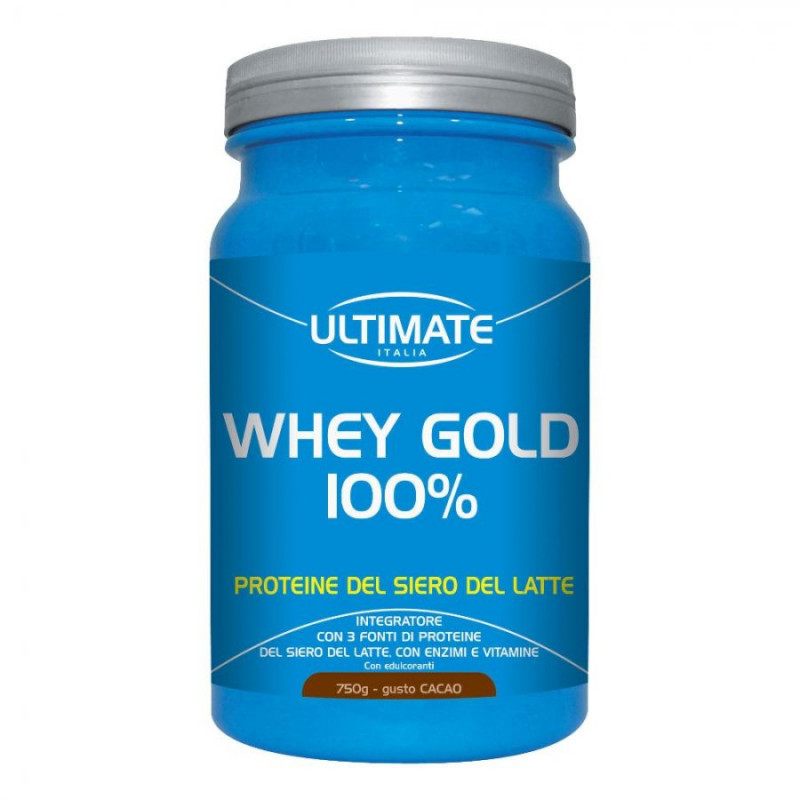 Ultimate Sport Whey Gold 100% Integratore Proteico Gusto Cacao 750 g