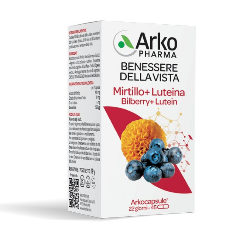 Arkocapsule Mirtillo e Luteina BIO 45 capsule