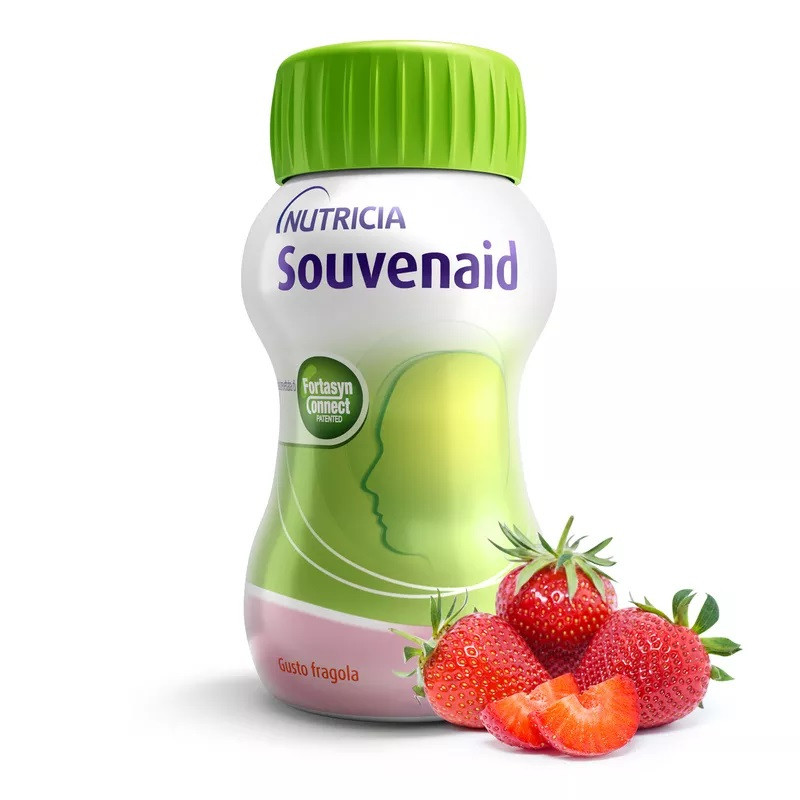 Souvenaid Fragola alimento a fini speciali per il trattamento nutrizionale del declino cognitivo legato all'età 4x125ml