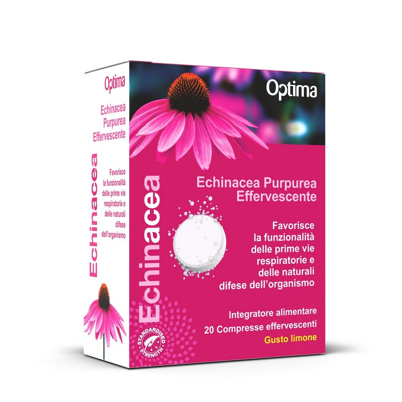 Optima Echinacea Purpurea Effervescente Integratore Benessere Vie Respiratorie 20 Compresse