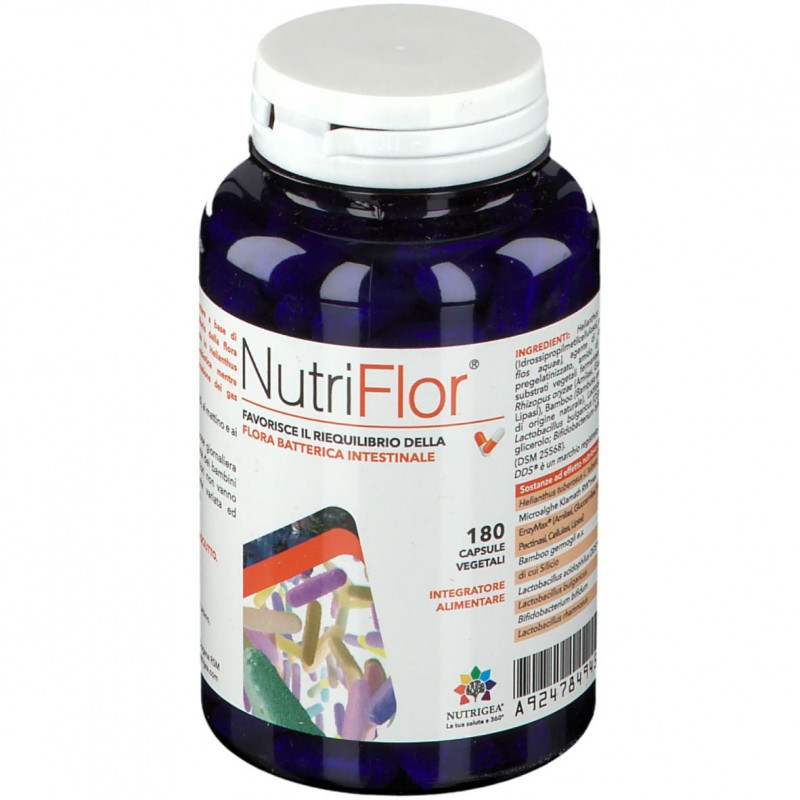 NutriFlor - Integratore per l'equilibrio della flora batterica intestinale - 180 capsule