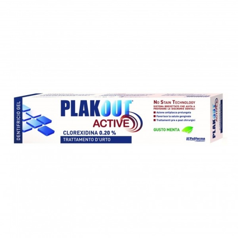 Plak Out Active Dentifricio Clorexidina 0,20% Antiplacca E Antibatterico 75 ml